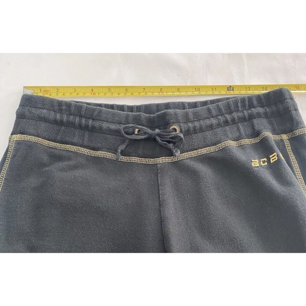BCBG Maxazria Y2K Vintage Track Pants Blue Straight Leg Logo Women’s Size Large - Picture 4 of 16